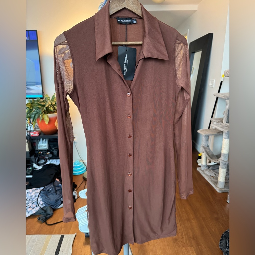 PLT Brown Shirt Dress